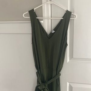 Romper.  Army green.  Super comfortable jersey material.  Size S.